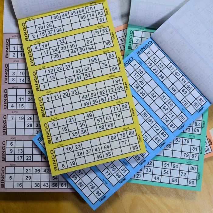 6 x Jumbo Bingo Flyers Tickets Pad Of 600 6 To View, All Colours 1-90 sheets