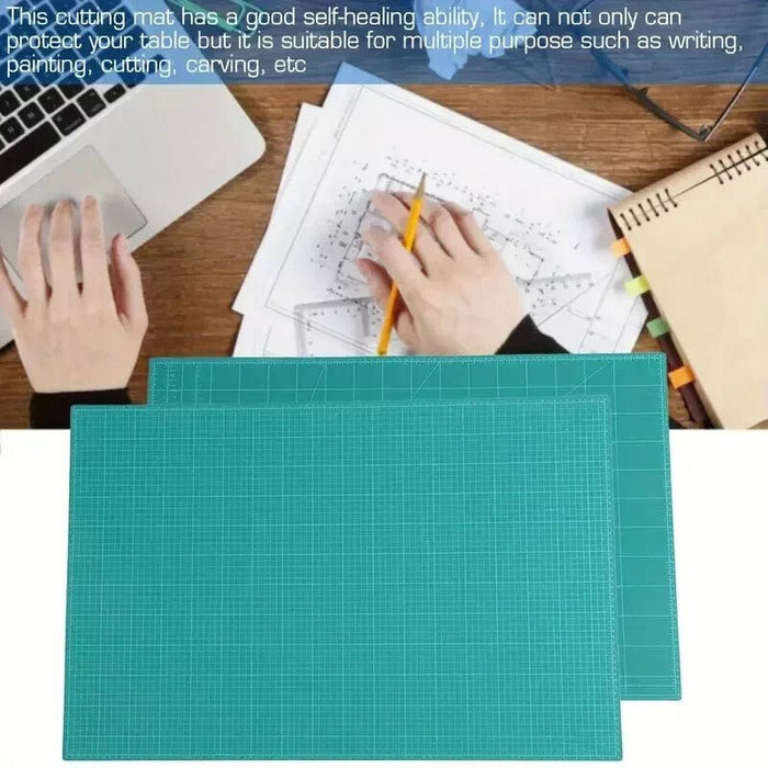 A3 450mm x 300mm Cutting Mat Non-Slip Self Healing Printed Grid Lines Matt Pad