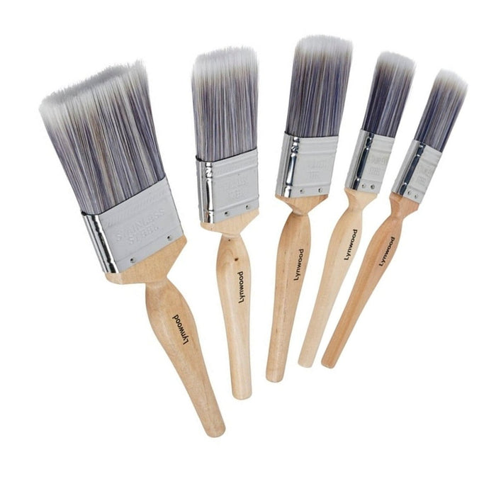 5 Lynwoo Professional Brushes Set Woodwork Gloss Decorating Platinum Paint Brush