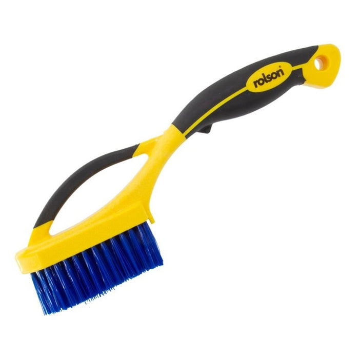 300mm Nylon Bristle Brush Plastic With Soft Cushion Yellow Black Cleaning Tool