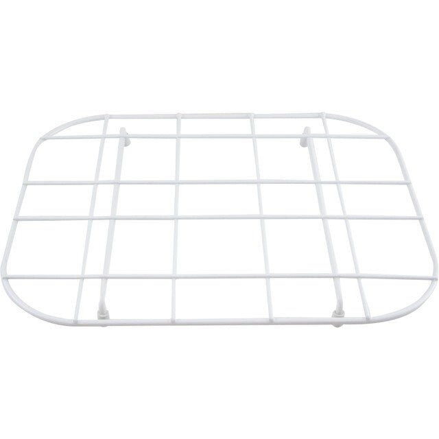 White Sink Protector Durable Coated Steel with Rubber Feet for Kitchen Sink Care