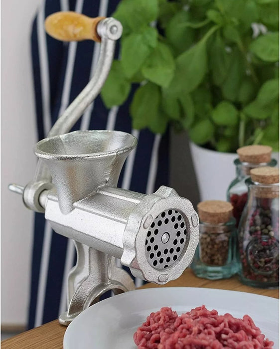 Hand Operated Cast Iron Manual Rotary Beef Sausage Maker Meat Mincer Grinder 5