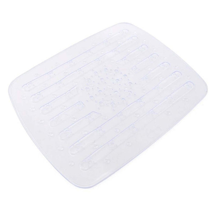 Kitchen Sink Mat Dish Drainer Cup Glass Scratch Protector Anti Slip PVC Clear