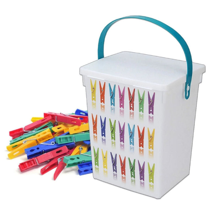 Peg Storage Basket Container 5L Lid Dishwasher Tablet Laundry Washing Peg Box UK