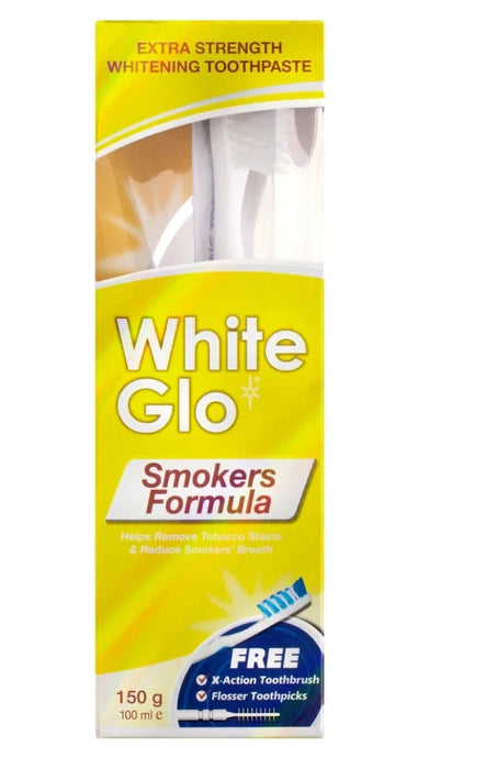 White Glo Smokers Formula Whitening Toothpaste Pack 150g (Pack of 2)