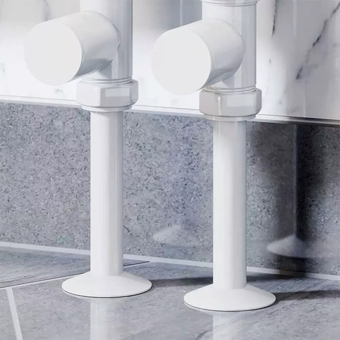 8 White Radiator Pipe Covers Sleeves Shrouds Snap Around Pipes Cover 19.5cm