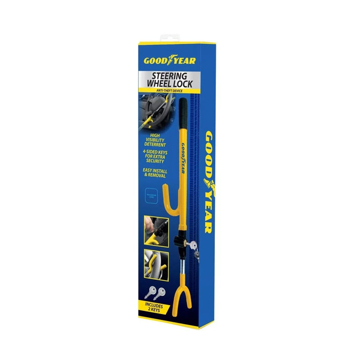 Goodyear Steering Wheel Lock AntiTheft Security Car Van Vehicle Safety Universal