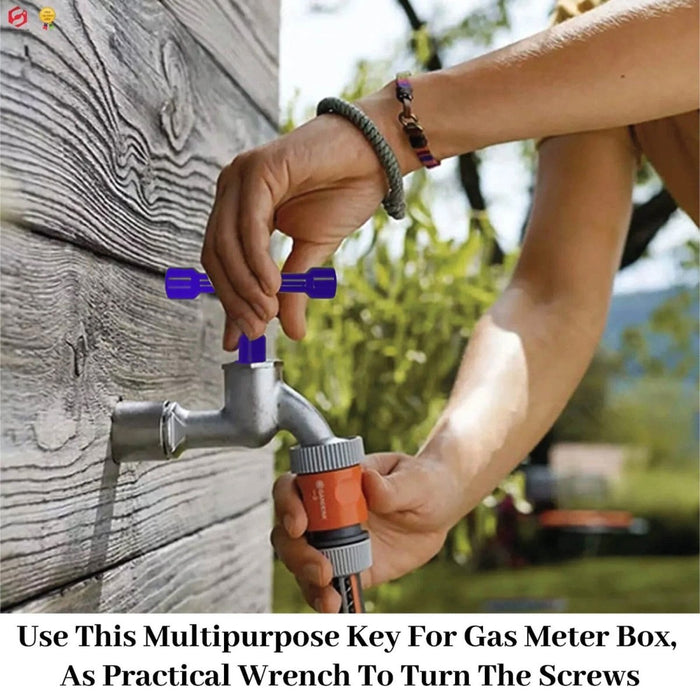 Securpak 4 Way Utility Key Plumbing Radiator Gas Electric Meter Stop Cock Tap UK