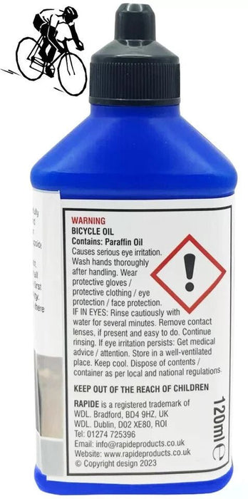 CYCLE OIL WET LUBE FOR CHAINS ROAD BIKE BIKES ALL CYCLES CLEANS PROTECTS 120ML