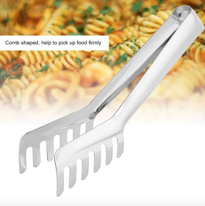 Spaghetti Pasta Tong Server Utensil Stainless Steel Small Serving food  Tongs 7"