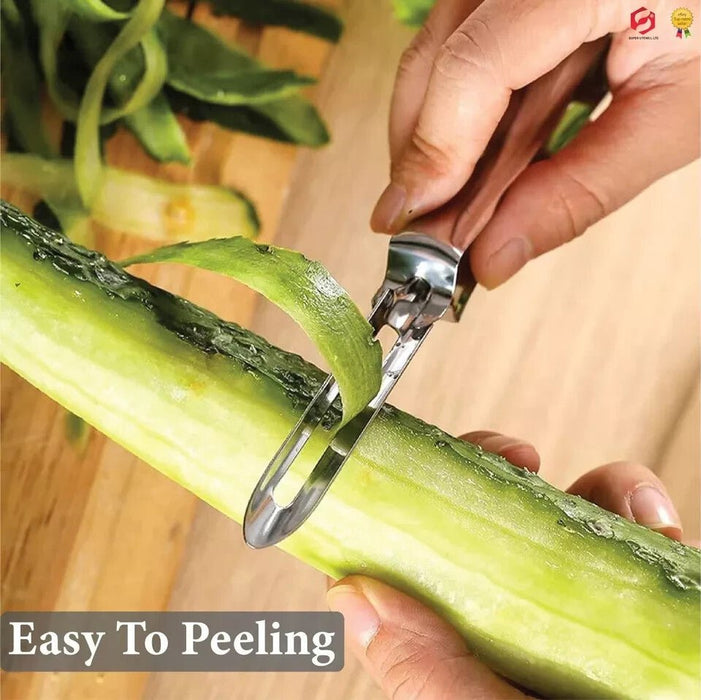 Quality Potato Vegetable Peeler Fruit Spud Swivel Slicer Stainless Steel 14.5cm
