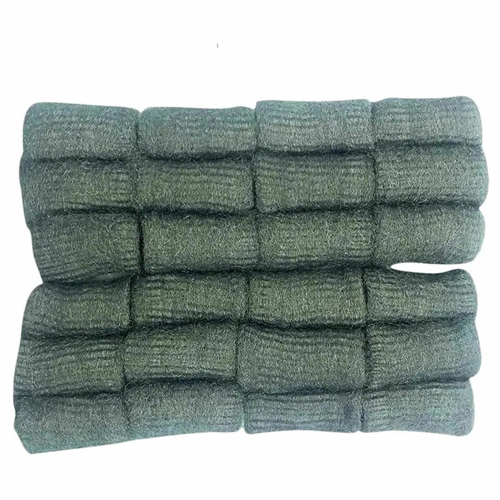 12pcs Steel Wire Mini Wool Pads Smoothing Rust Removal Fine Sanding Grease Grade