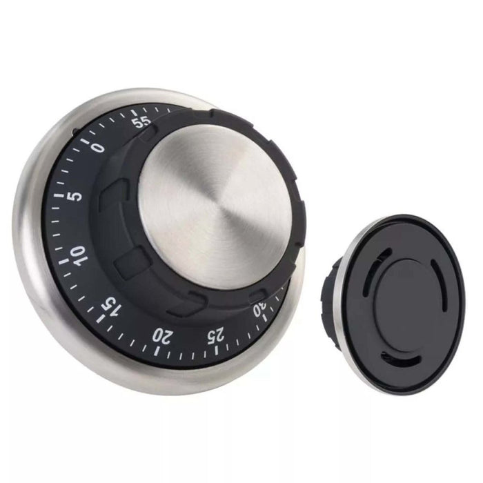 Magnetic Mechanical Kitchen Timer Stainless Steel Chef Cooking Baking Loud Alarm