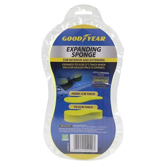 Goodyear Car Washing Sponge Multipurpose Vacuum Compressed Cleaning Accessories