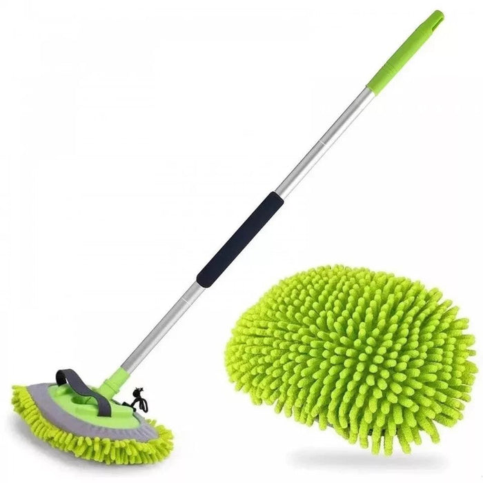 2 in 1 Telescopic Cleaning Car Van Extending Mop and Mitt Pole Wash Brush