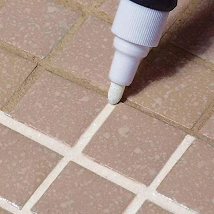 3x White Grout Tiling Pen Tile Reviver Repair Kitchen Bathroom Shower Anti Mould