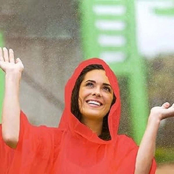 2pcs Reusable Unisex Rain Coats Emergency Lightweight Poncho Waterproof Festival