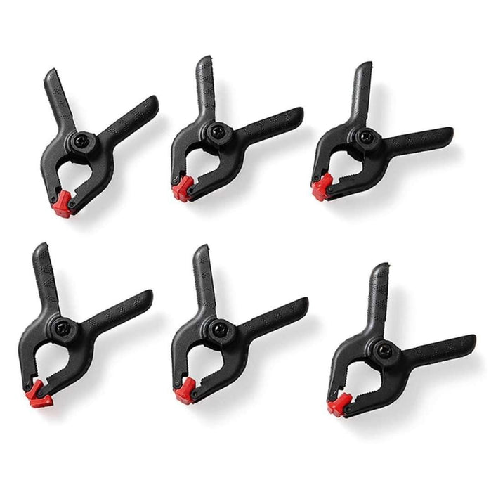 DEKTON 6 PC PLASTIC CLAMPS 2INCH (60MM) NON SLIP 30MM JAW OPENING