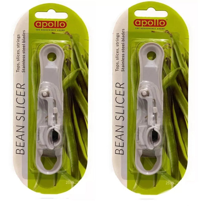 2x Bean Slicer French Runner Beans Vegetable String Remover Cutter - By Apollo