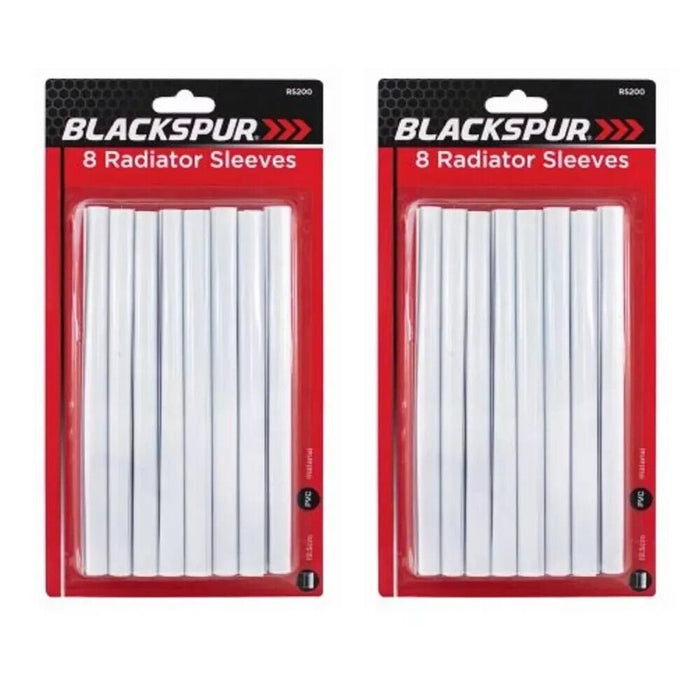 16 x New Radiator Pipe Covers 19.5cm Sleeves Shrouds Snap Around Pipes - White