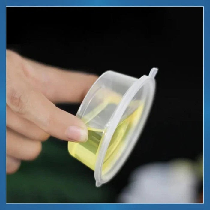 2oz Plastic Small Food Storage Container Sauce Dip Pot Hinged Lid 50/100/150pcs