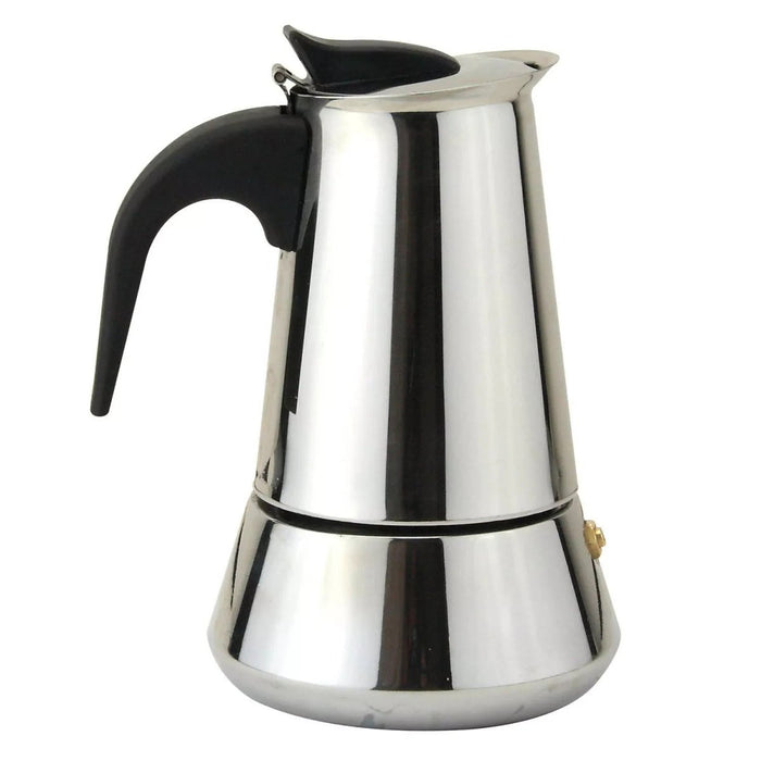 Stainless Steel Coffee Maker 4 Cups Coffee Espresso Flip Top Moka Pot Induction