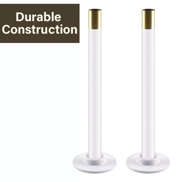 8 White Radiator Pipe Covers Sleeves Shrouds Snap Around Pipes Cover 19.5cm