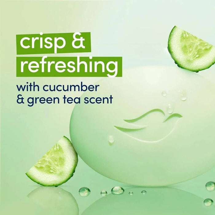12 x 90g Dove Fresh Touch Soap Bars - Cucumber & Green Tea Scent