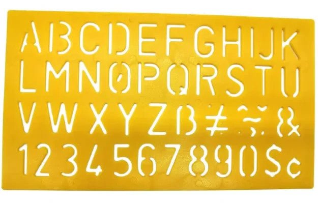 4Pcs Stencil Set 5mm to 30mm Alphabet Letters Number Plastic Large Lettering