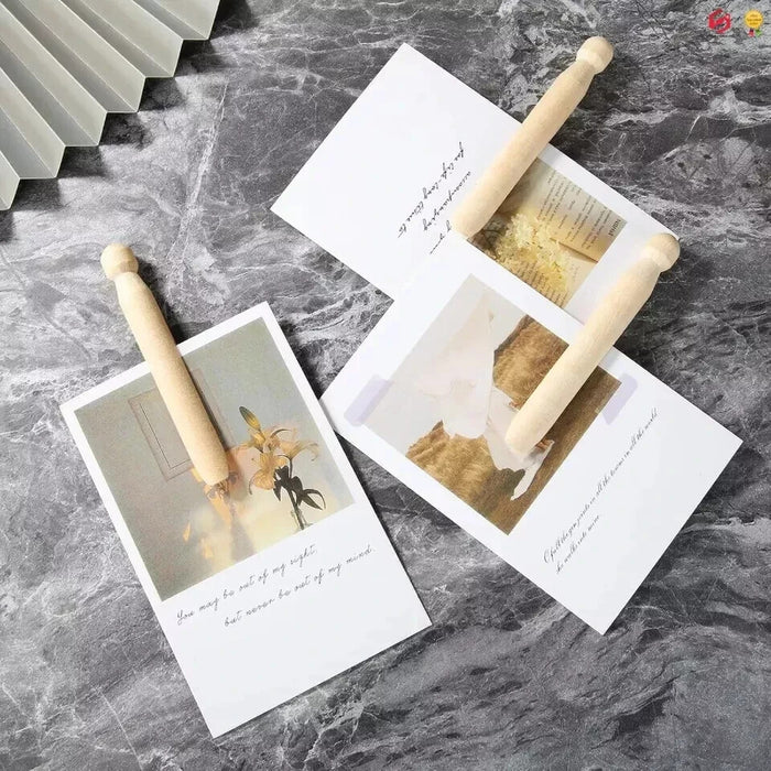 WOODEN DOLLY PEGS TRADITIONAL HIGH QUALITY NATURAL CLOTHES WASHING LINE 24PACK