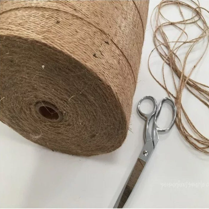 80M Jute Twine String Thread Thick Ribbon Craft Gift Warp Brown Shabby Natural