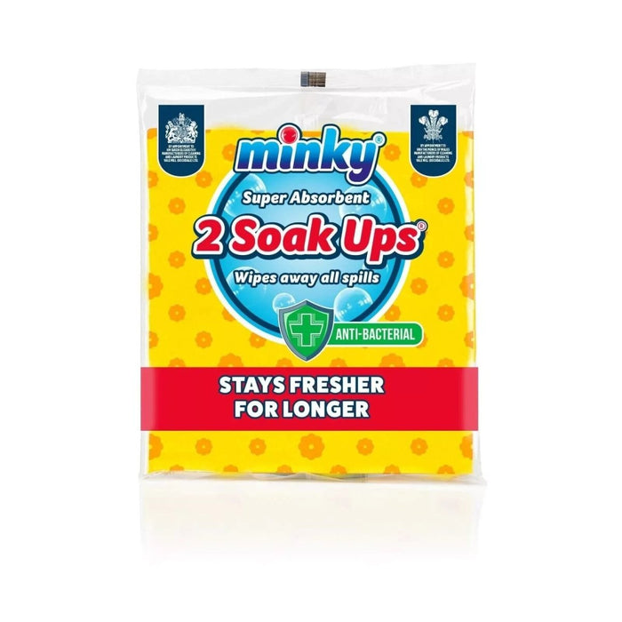 Minky Super Absorbent Cleaning Cloth Anti-Bacterial Wipe Mop Soak Up 5 x 2 Pack