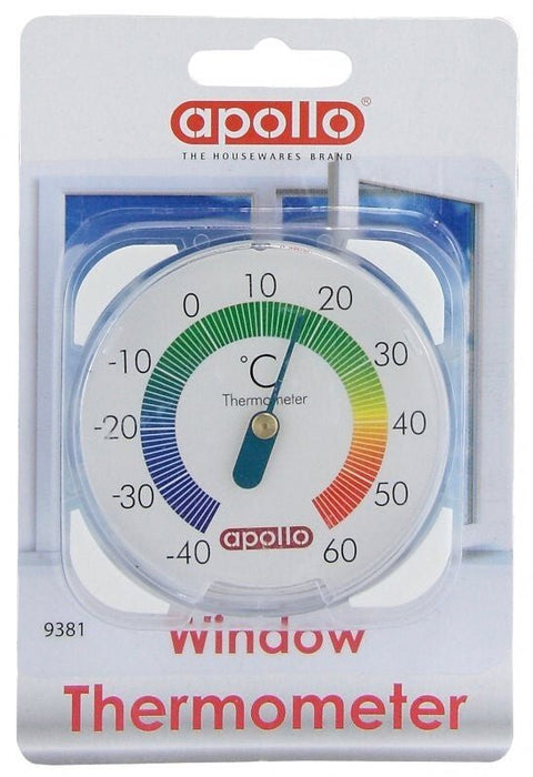 Apollo Window Thermometer To Check Accurate Temperature Outside & Greenhouse.