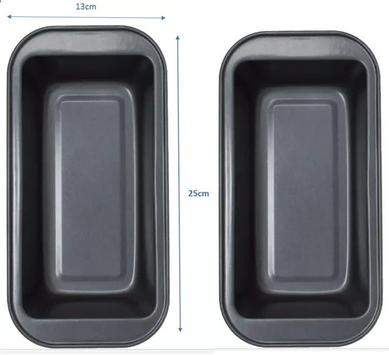 2 x Prima Non Stick Loaf Tin Baking Bread Loaf Cake Oven Tray Tin Steel UK