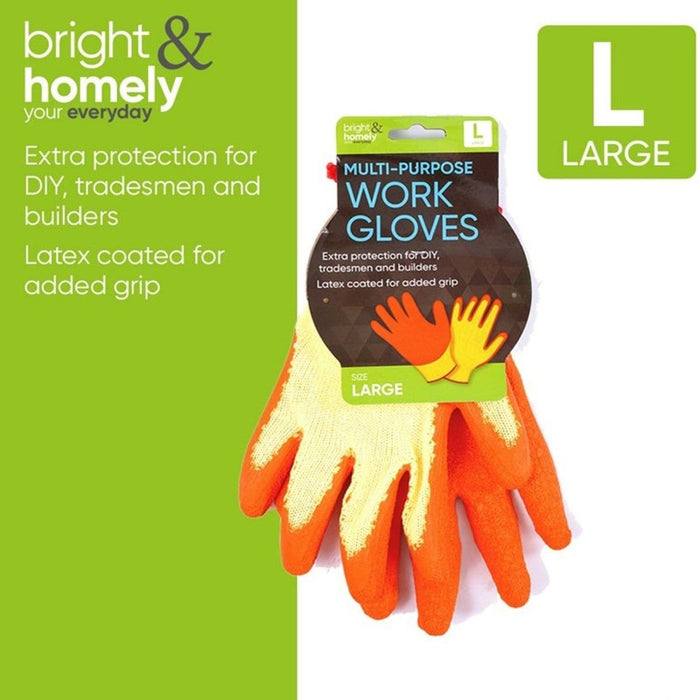 1 Pair Multi Purpose Grip Work Safety Gloves Builders Gardening Hand Protection