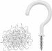 MAXPERKX 9pcs Plastic Coated Cup Hooks, 32mm, Kitchen Mug Hanging Ceiling Peg Loop