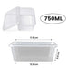 MAXPERKX 50 pcs Food Containers+Lids Rectangle Takeaway Microwave Safe Storage Boxes