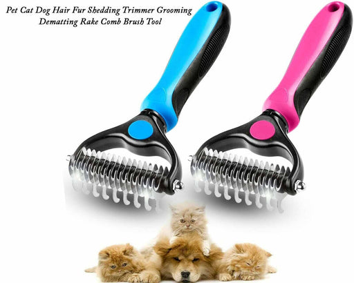 MAXPERKX Dog Cat Pet Comb Brush - Dematting Comb Rake Tool - Professional Undercoat Grooming - Image 1