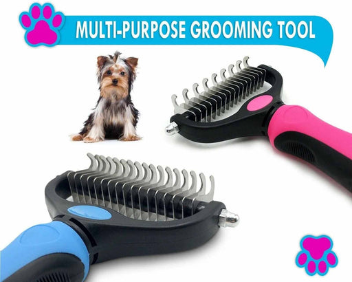 MAXPERKX Dog Cat Pet Comb Brush - Dematting Comb Rake Tool - Professional Undercoat Grooming - Image 2