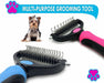 MAXPERKX Dog Cat Pet Comb Brush - Dematting Comb Rake Tool - Professional Undercoat Grooming - Image 2