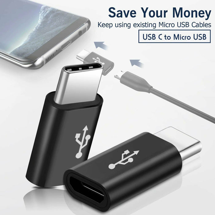 Micro USB Female to Type C Male Converter Adapter - For Samsung, Xiaomi, Huawei - Image 4