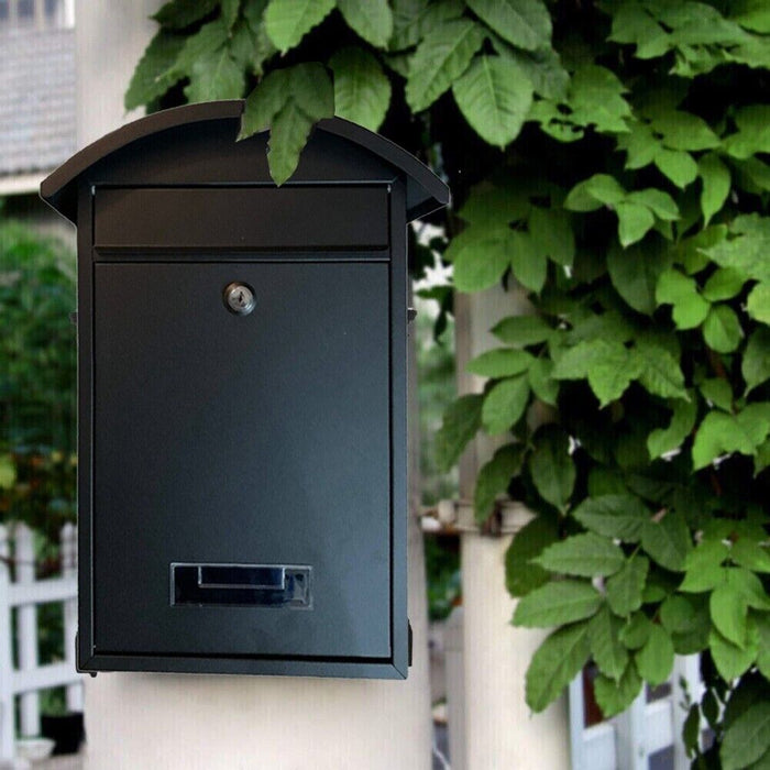MAXPERKX Large Vintage Wall Mounted Mailbox - Outdoor Lockable Secure Mail Letter Post Box - Image 2