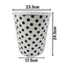 Round Polka Dot Paper Waste Dust Bin - Office, Home, Bathroom, Kitchen