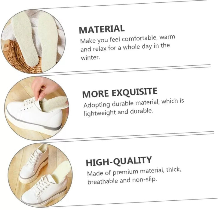 APXB Pack of 2 Winter Fleece Insoles