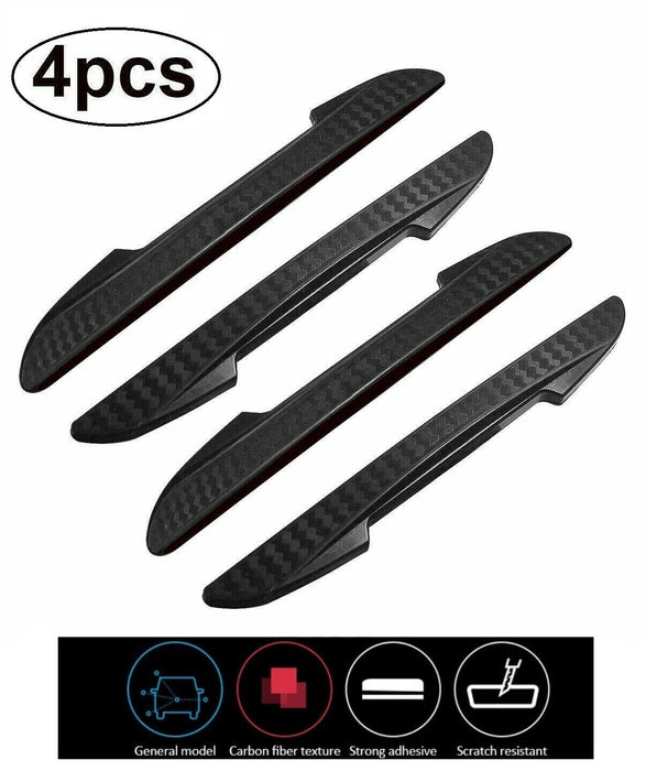 Set of black car door edge guard accessories