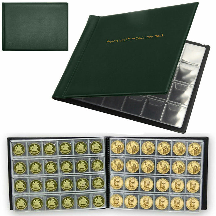 240 coin collection pocket album book with 10 pages