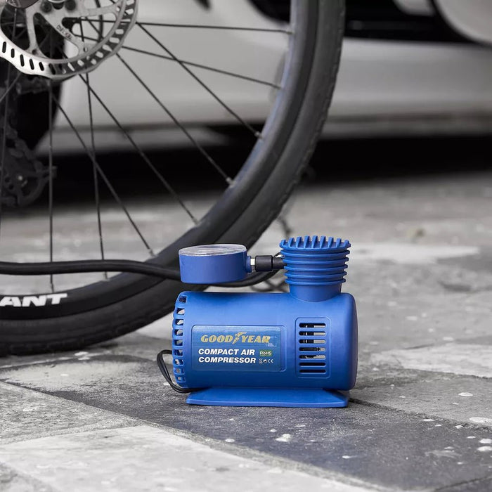 GOOD YEAR Compact 12V Air Compressor Pump, 250PS Power