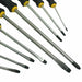Magnetic screwdriver set with magnetic bits for easy screw placement in narrow spaces
