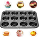 MAXPERKX 12-Cup Non-Stick Muffin Tray, 35x26cm
