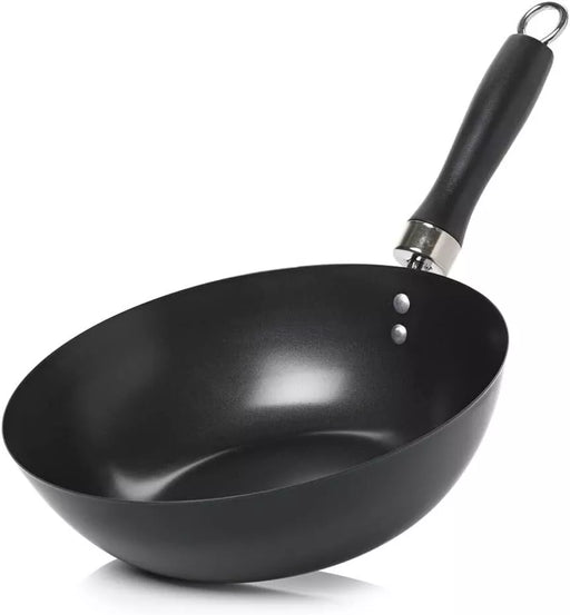 MAXPERKX 24cm Non-Stick Carbon Steel Wok Pan